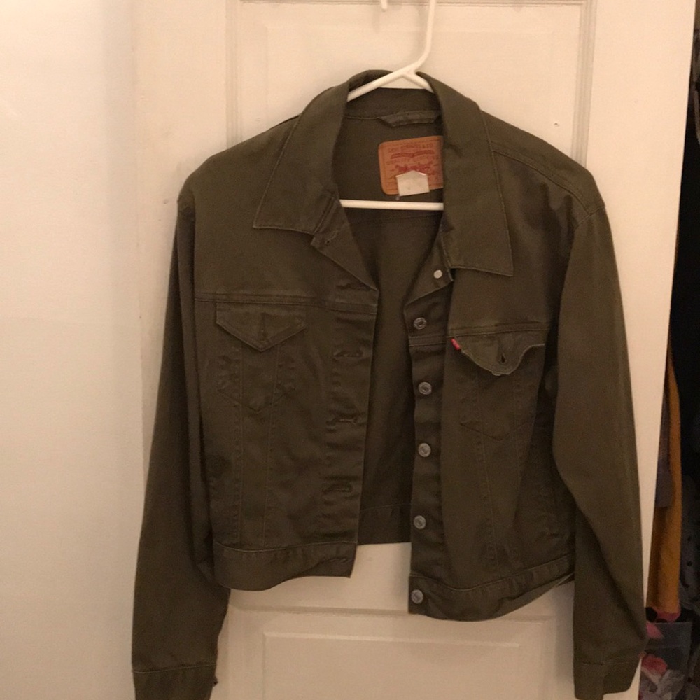 Army green vintage Levi’s jacket